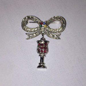 Rhinestone Wine Cup on bow by ORA